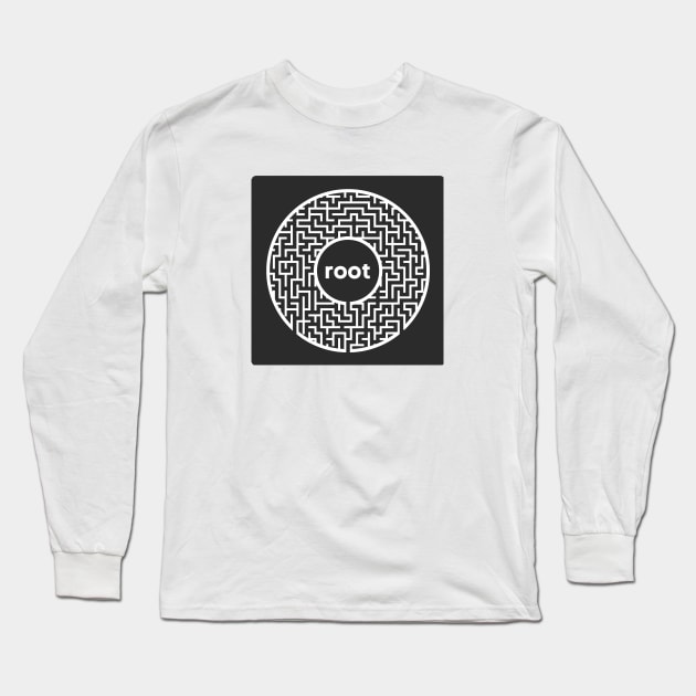 Penetration Testing Privilege Escalation Root Like Solving Circle Maze Puzzle Black Background Long Sleeve T-Shirt by FSEstyle